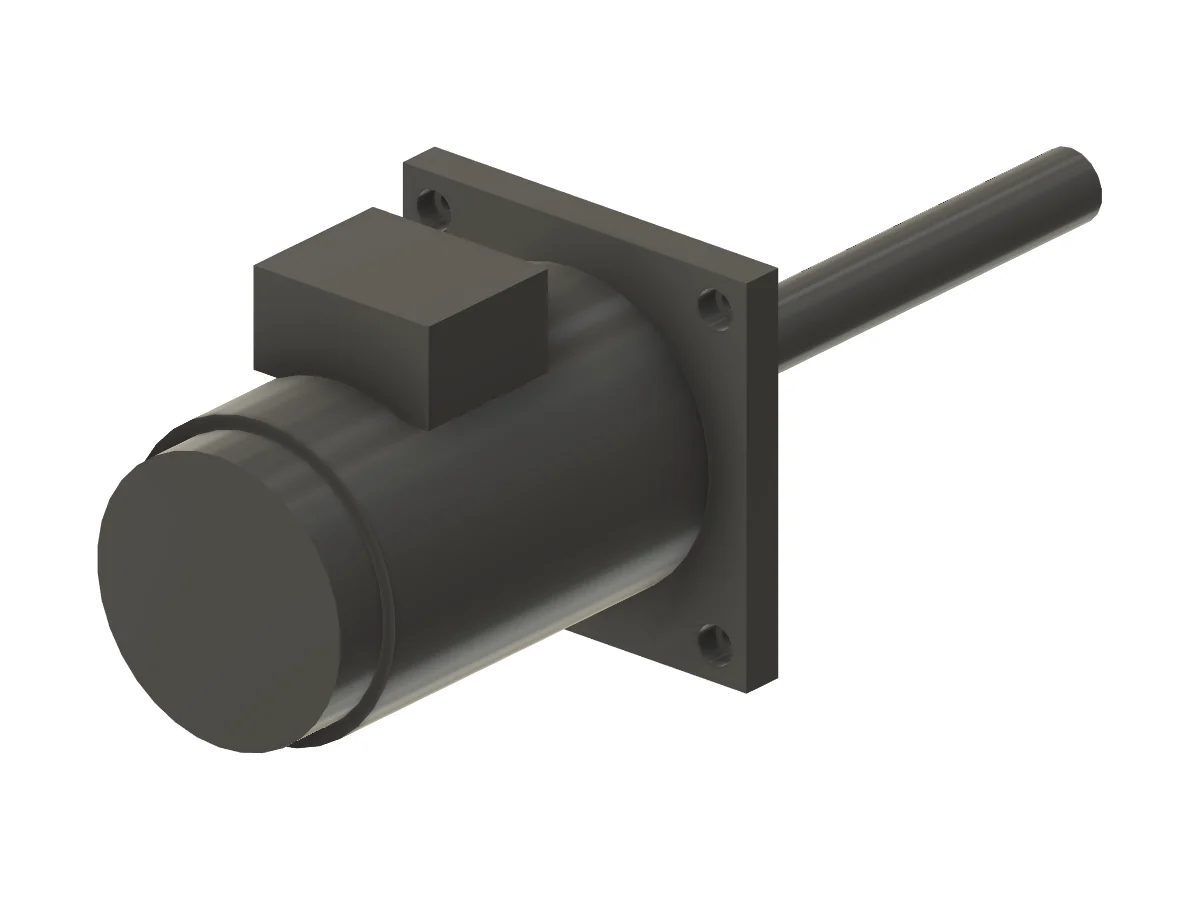 Gear Motor part file opened on its own, showing the holes Hole Series & Fasteners added