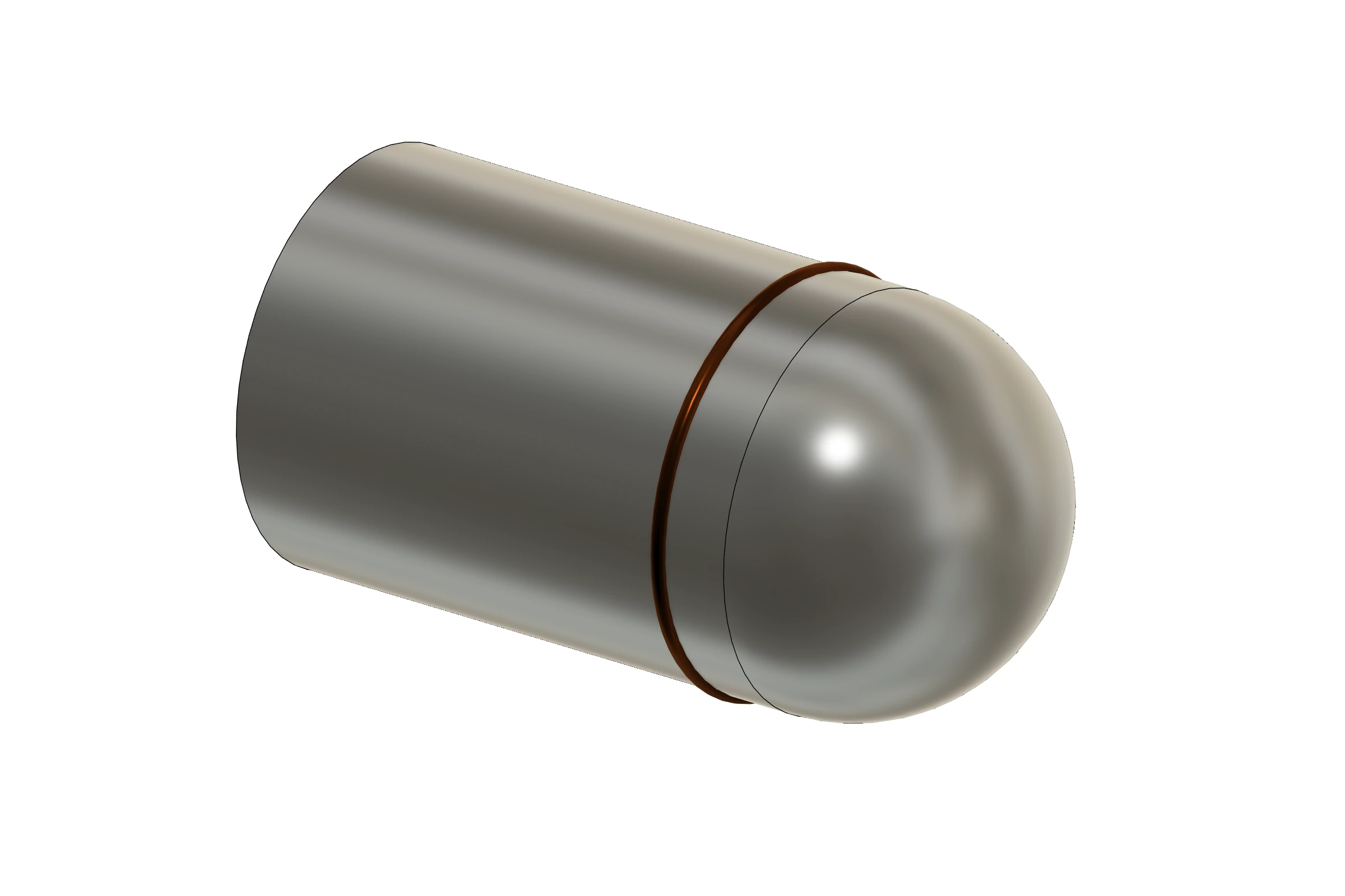 Butt-weld pipe end cap fitting modeled in Autodesk Fusion