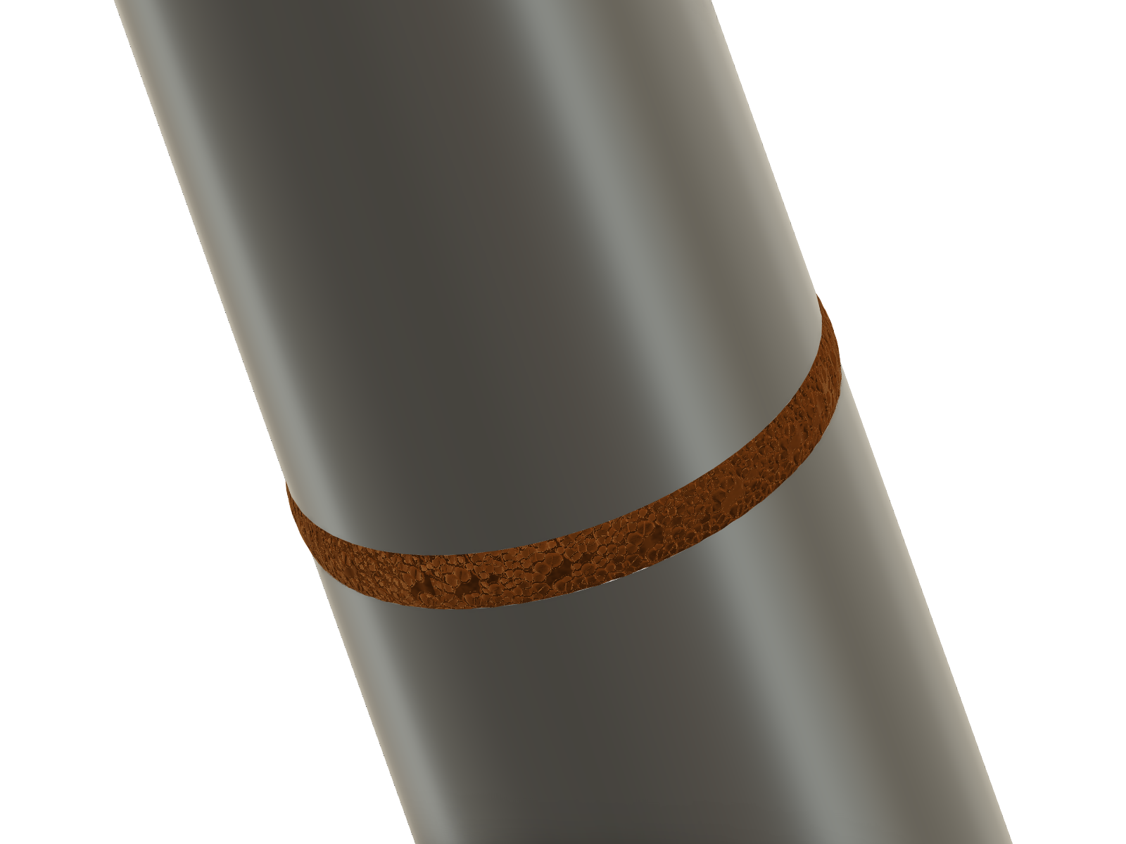 Textured Rippled V-groove around matching round tubes in Fusion